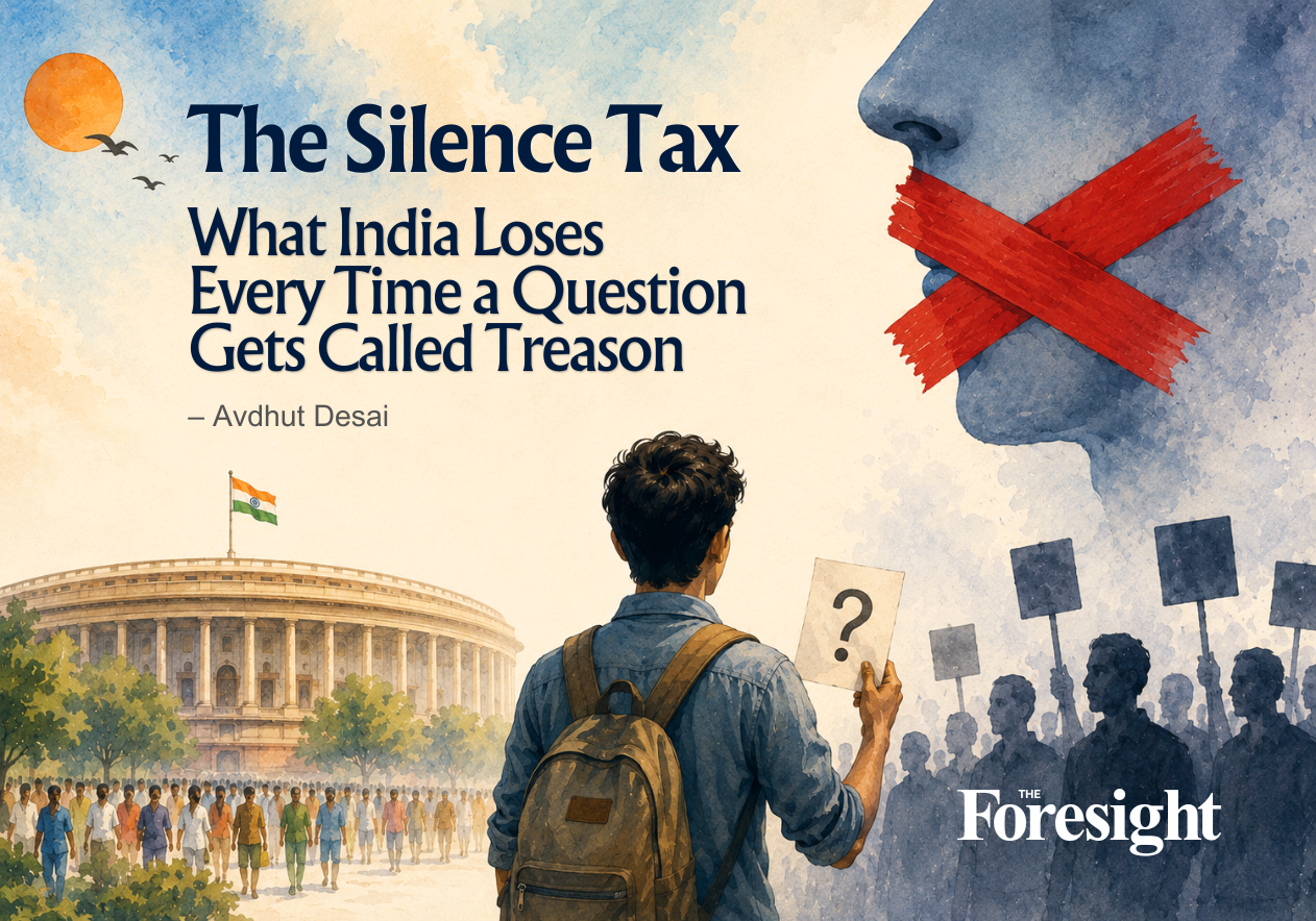 A minister called protesters "disruptive elements." A grieving father asked him to look at his dead son instead. What India's NEET crisis reveals about the real cost of treating every hard question as treason — and what it costs the government's own loyal supporters too.